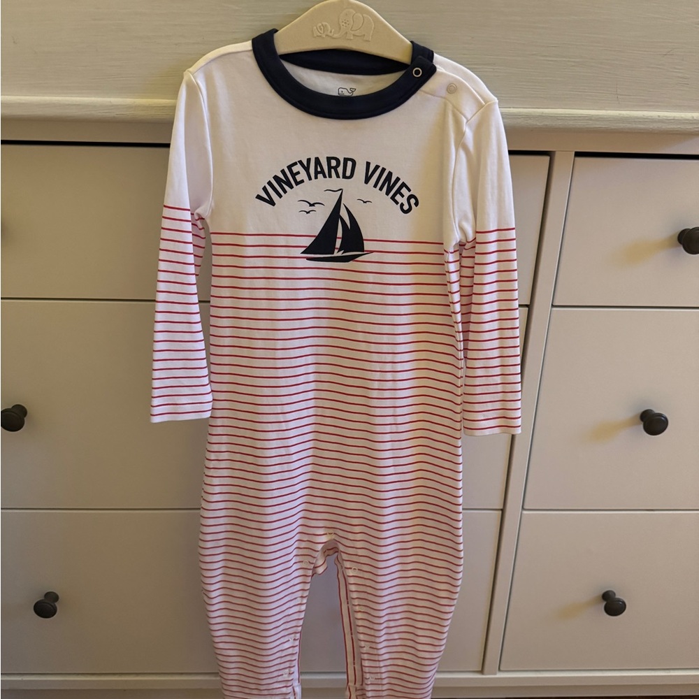 Vineyard Vines Kids One Piece - Red and White